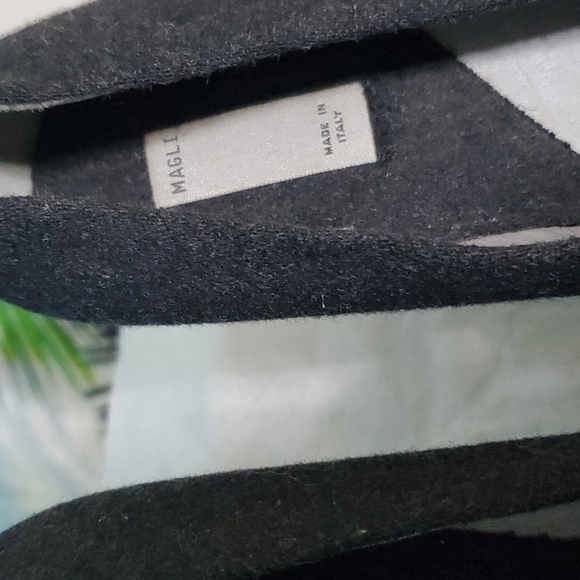 Bruno MAGLI WOOL PUMPS SQUARE TOE BLOCK HEELS SIZE 37 1/2 ( 7 ) - Picture 5 of 6